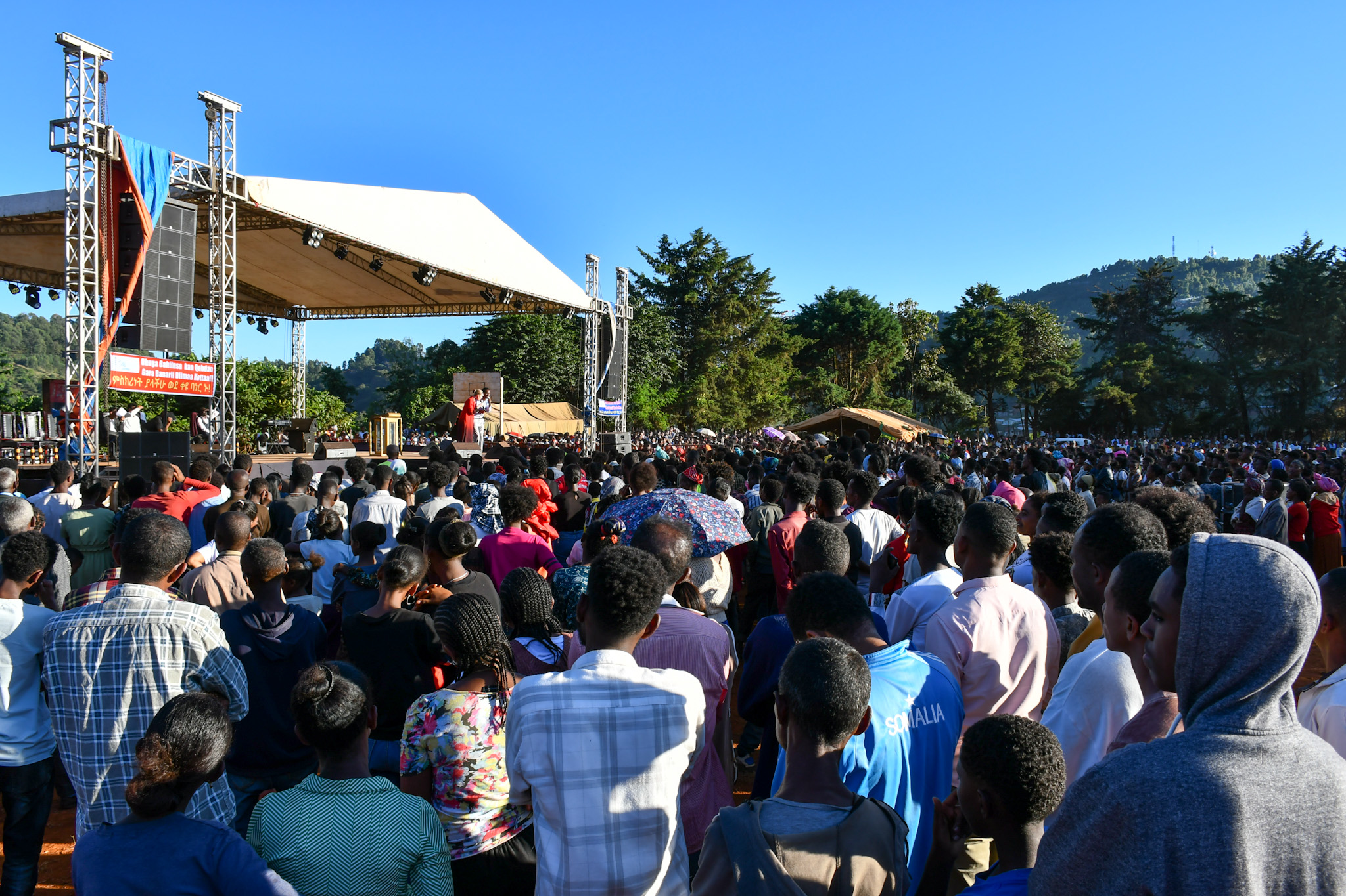 Large crusade crowd