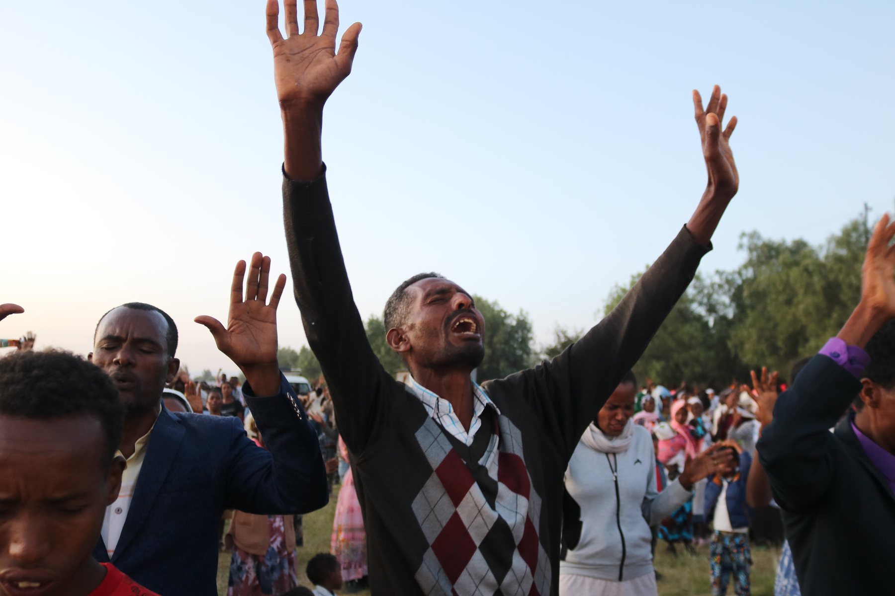 Prayer at crusade
