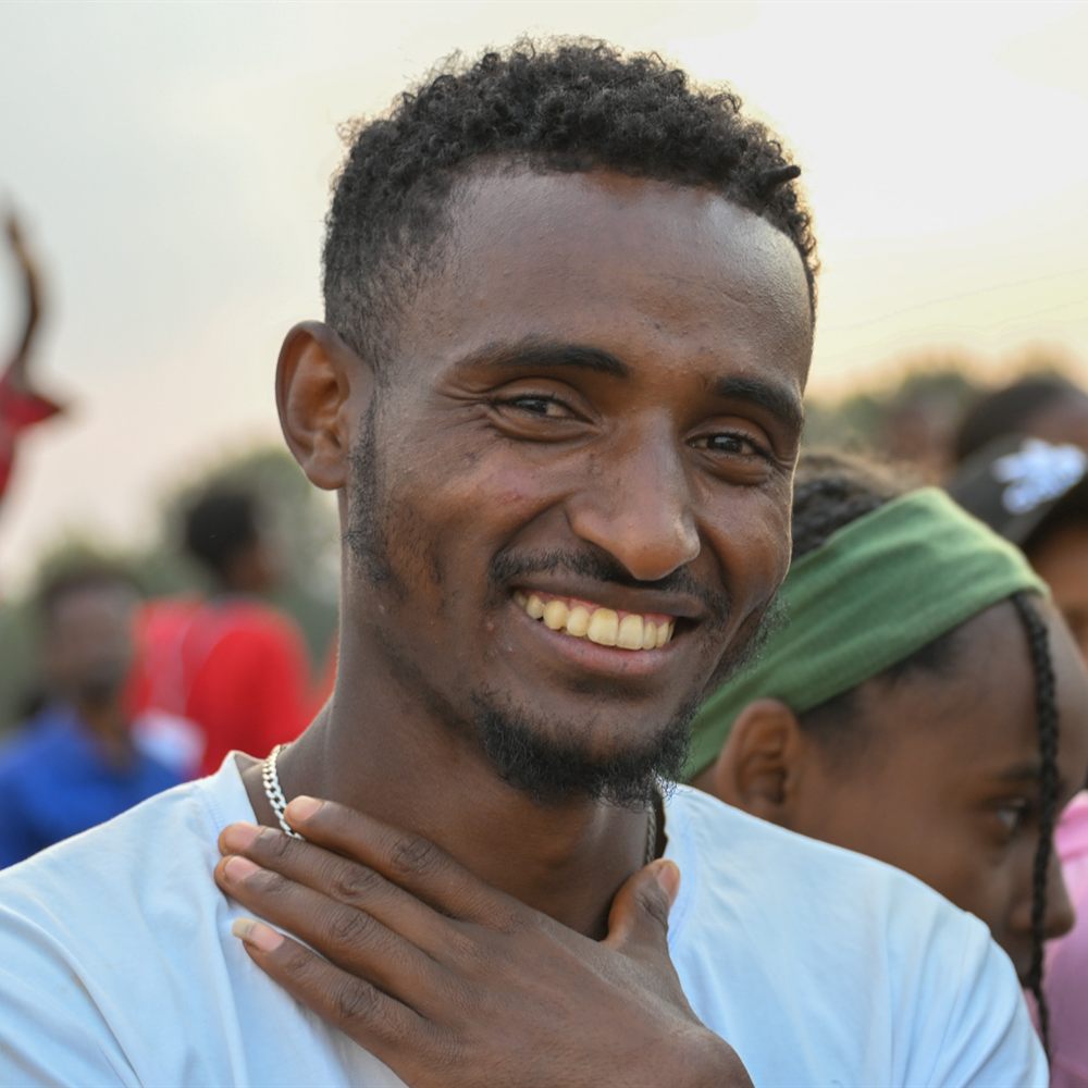 Man smiling