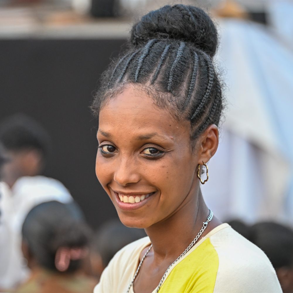 Woman smiling