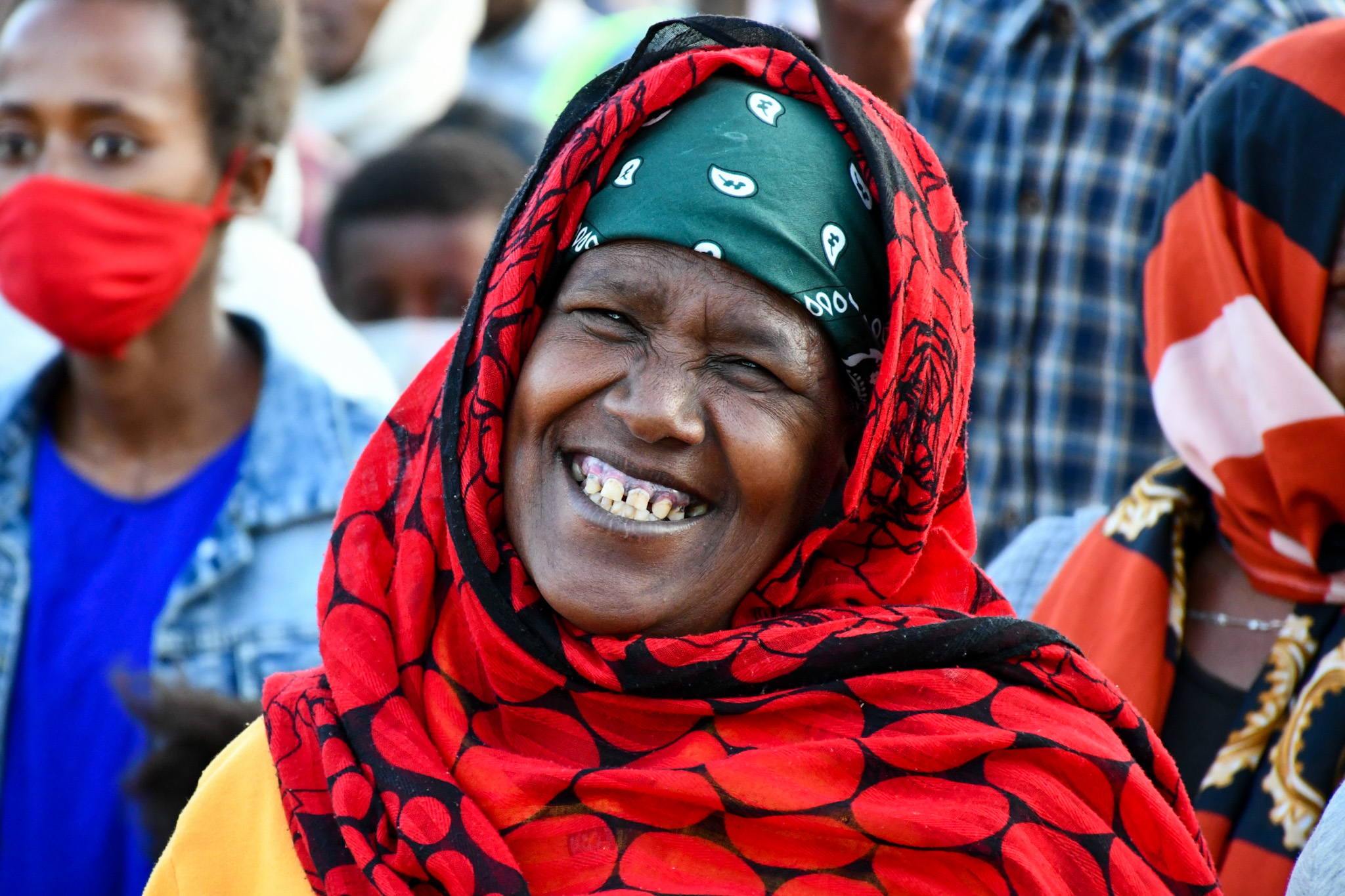 Joyful believer at a Gospel gathering