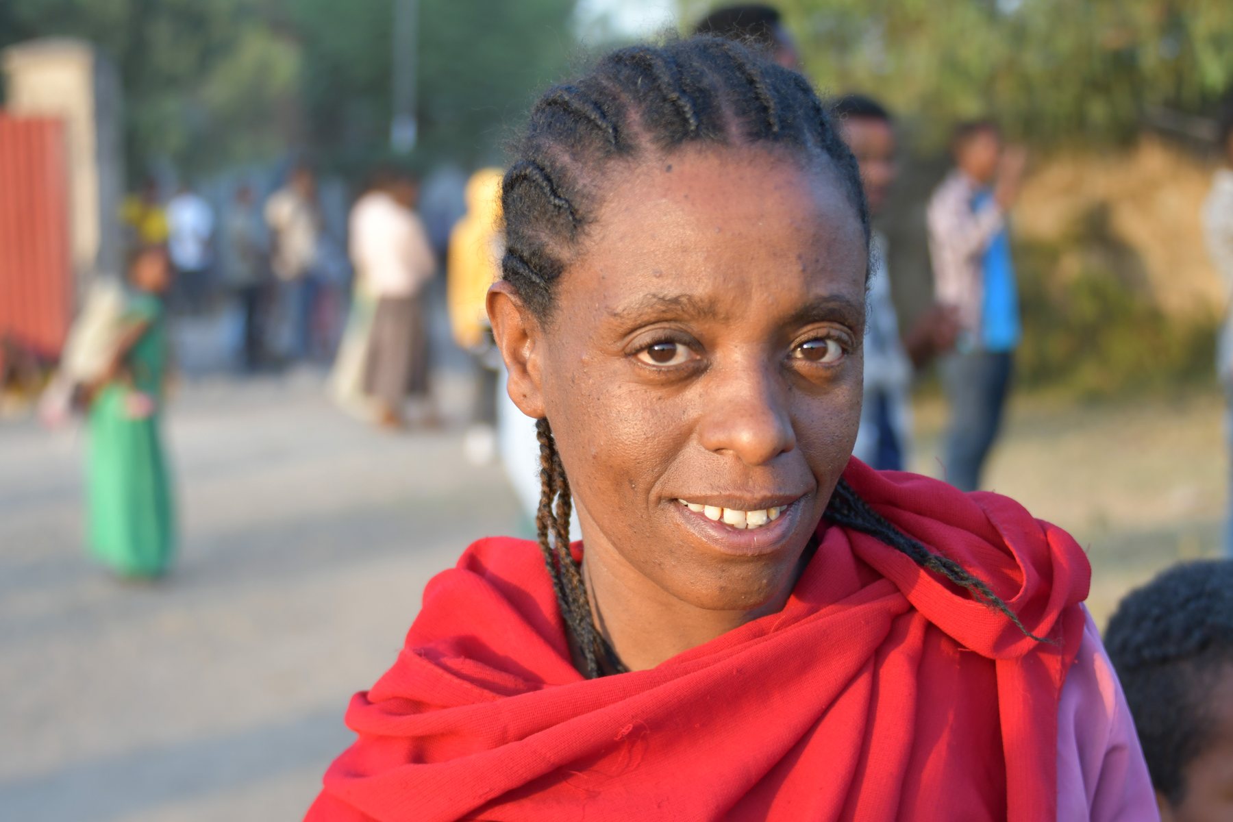 Woman at a Gospel crusade